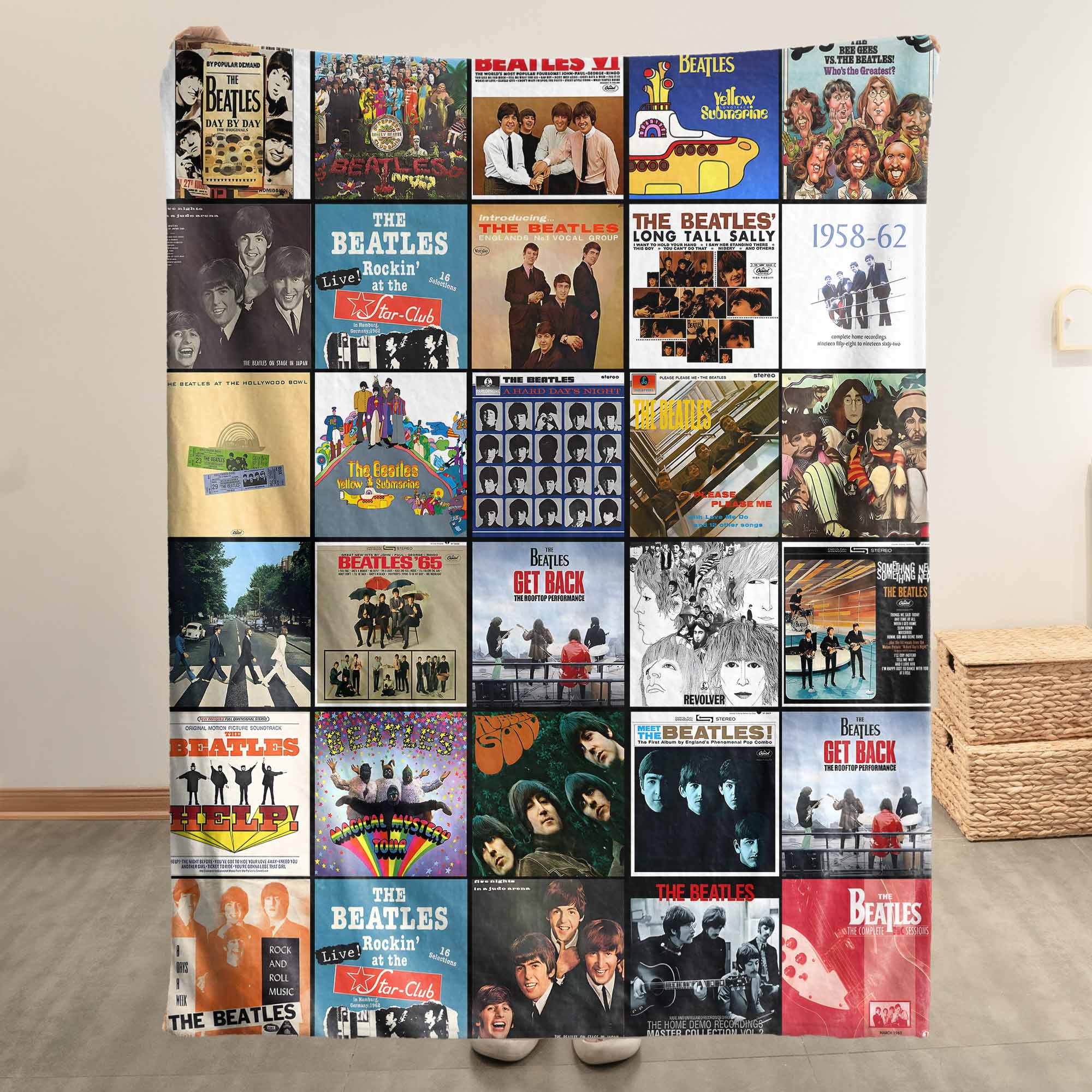 The Beatles Sherpa Blanket A Timeless Album Cover Tribute