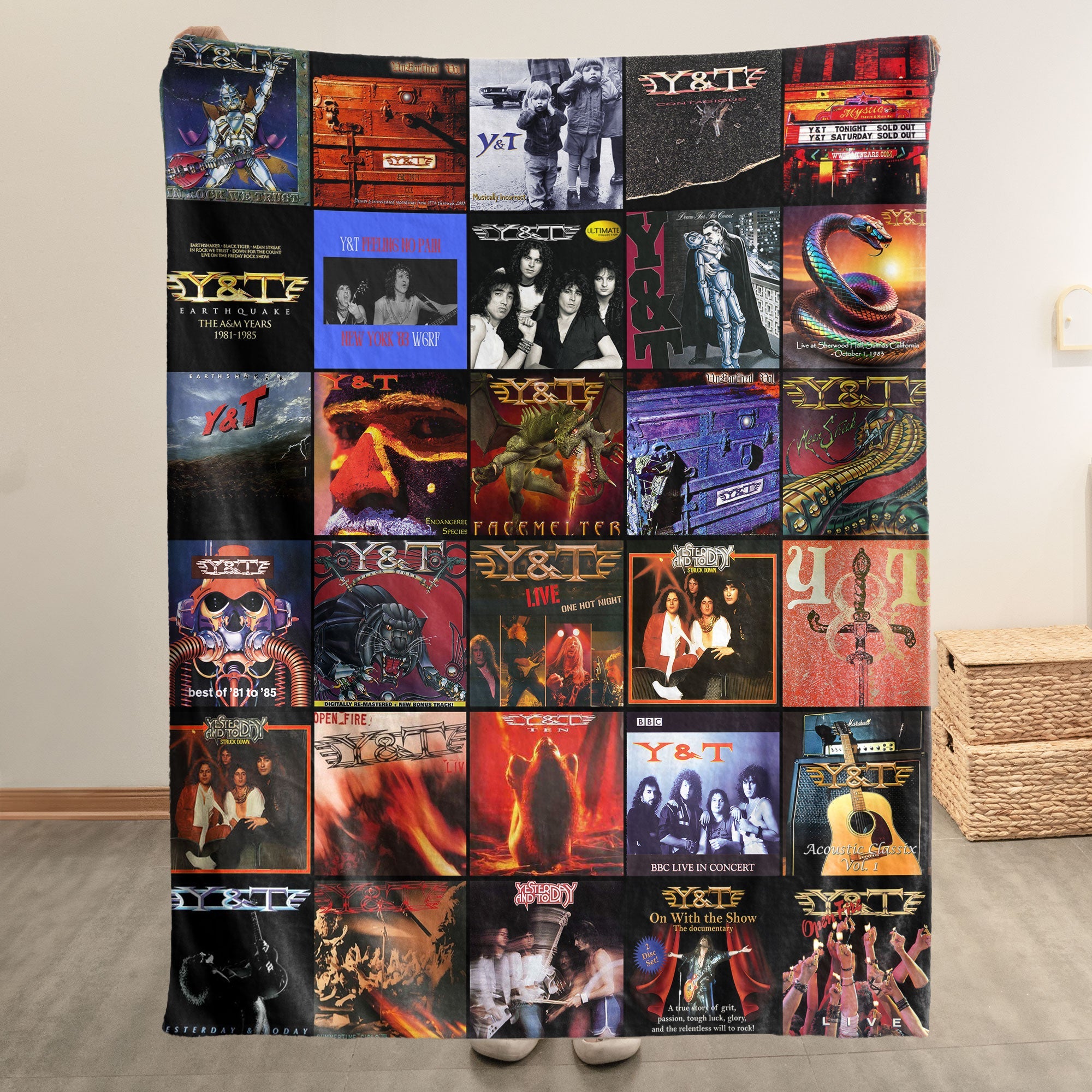 Y&T Sherpa Blanket A Hard-Rock Legacy Tribute for True Fans