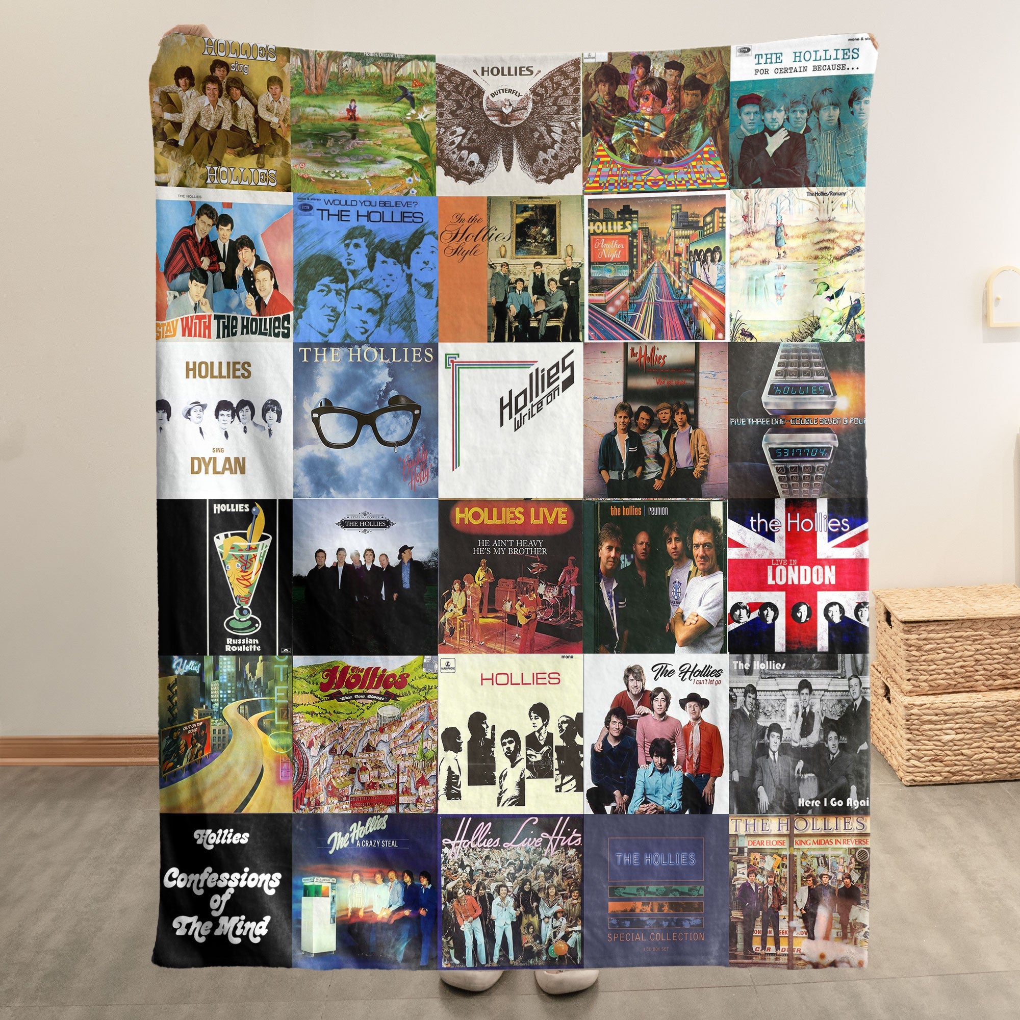 The Hollies Sherpa Blanket A Classic Harmony of Nostalgic Album Art