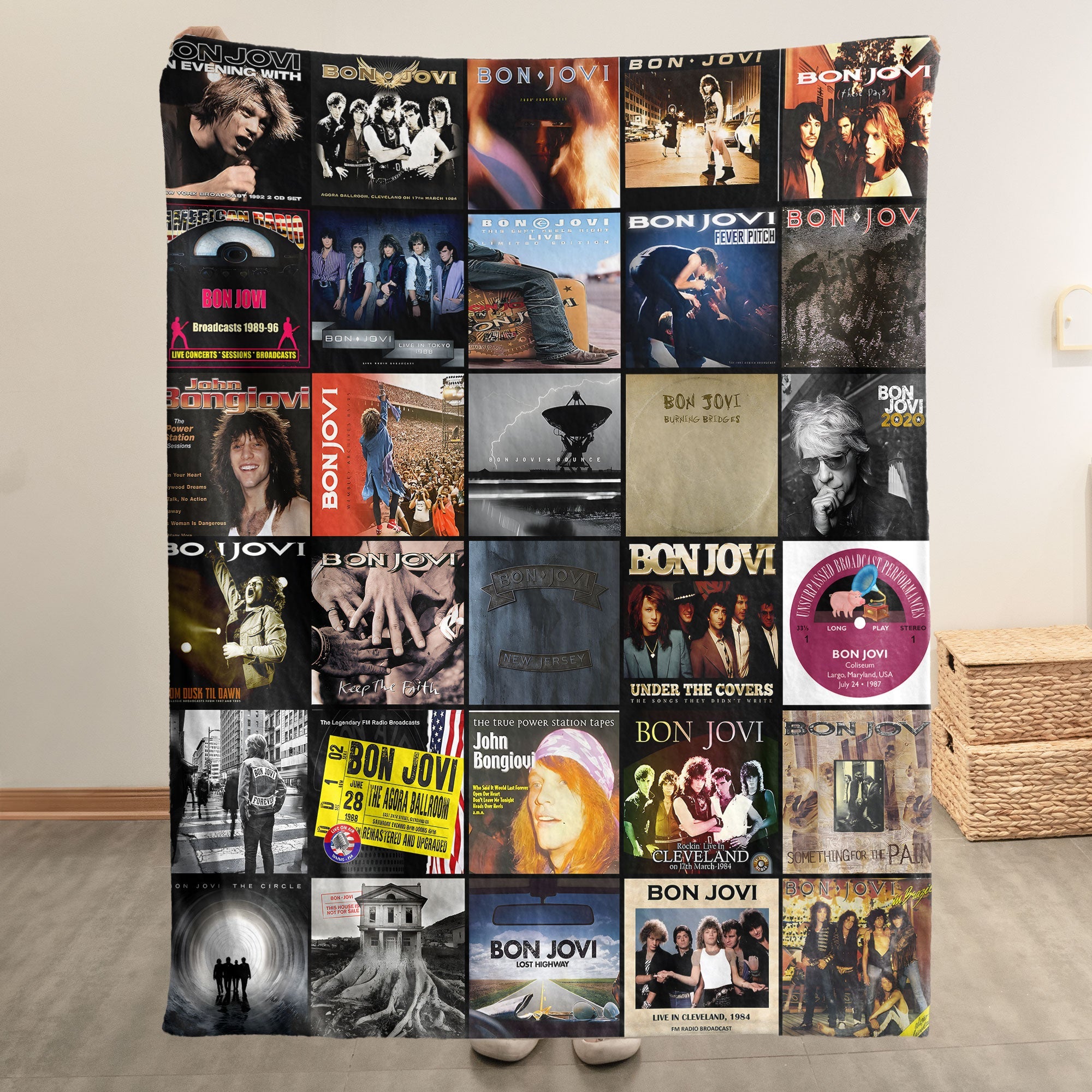 Bon Jovi Sherpa Blanket A Warm Throwback to Rock Anthems That Never Faded