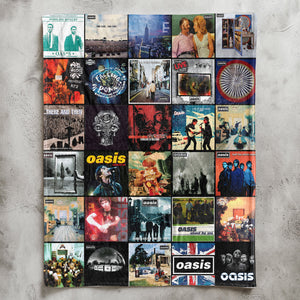 Oasis Sherpa Blanket A Britpop Journey Through Iconic Eras