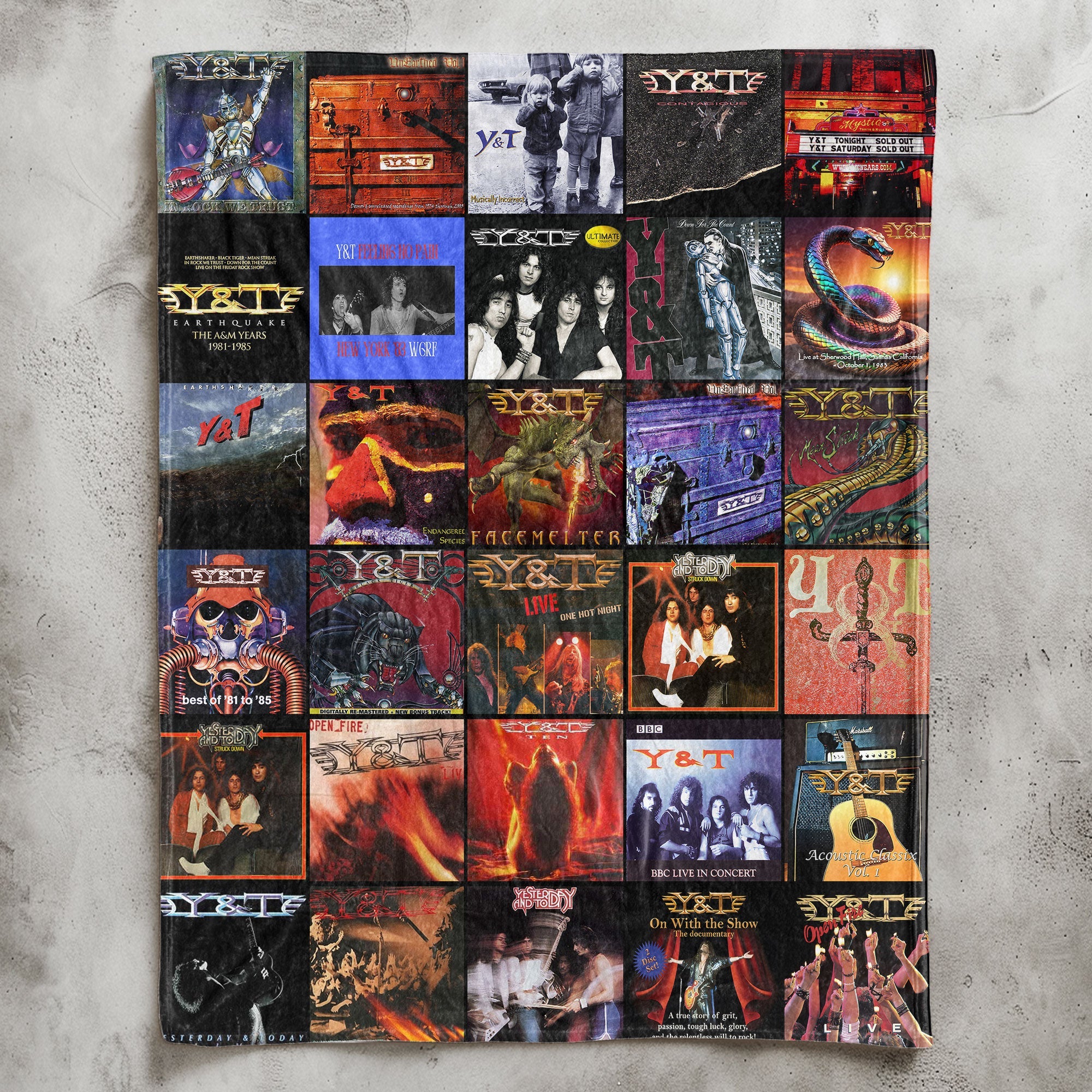 Y&T Sherpa Blanket A Hard-Rock Legacy Tribute for True Fans