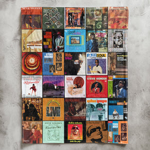 Stevie Wonder Sherpa Blanket Timeless Album Cover Collage for Soul & Motown Lovers