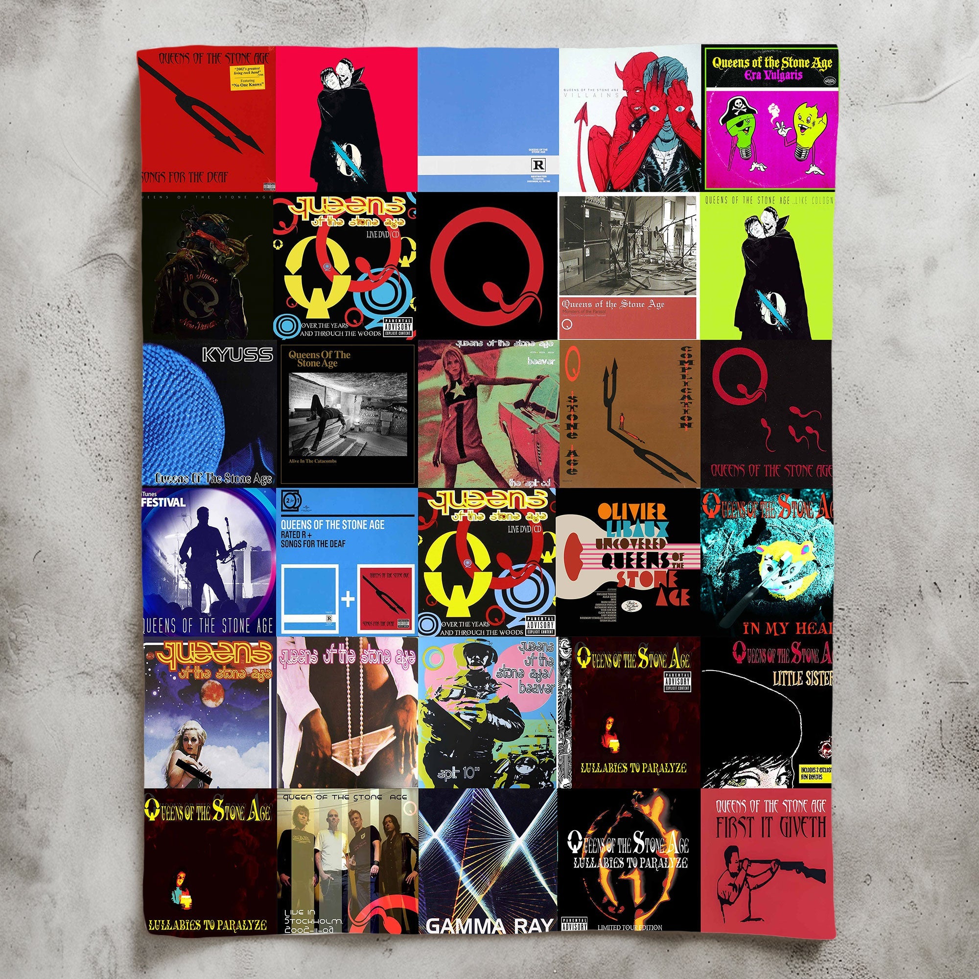 Queens of the Stone Age Sherpa Blanket A Retro Rock Tribute for Fans