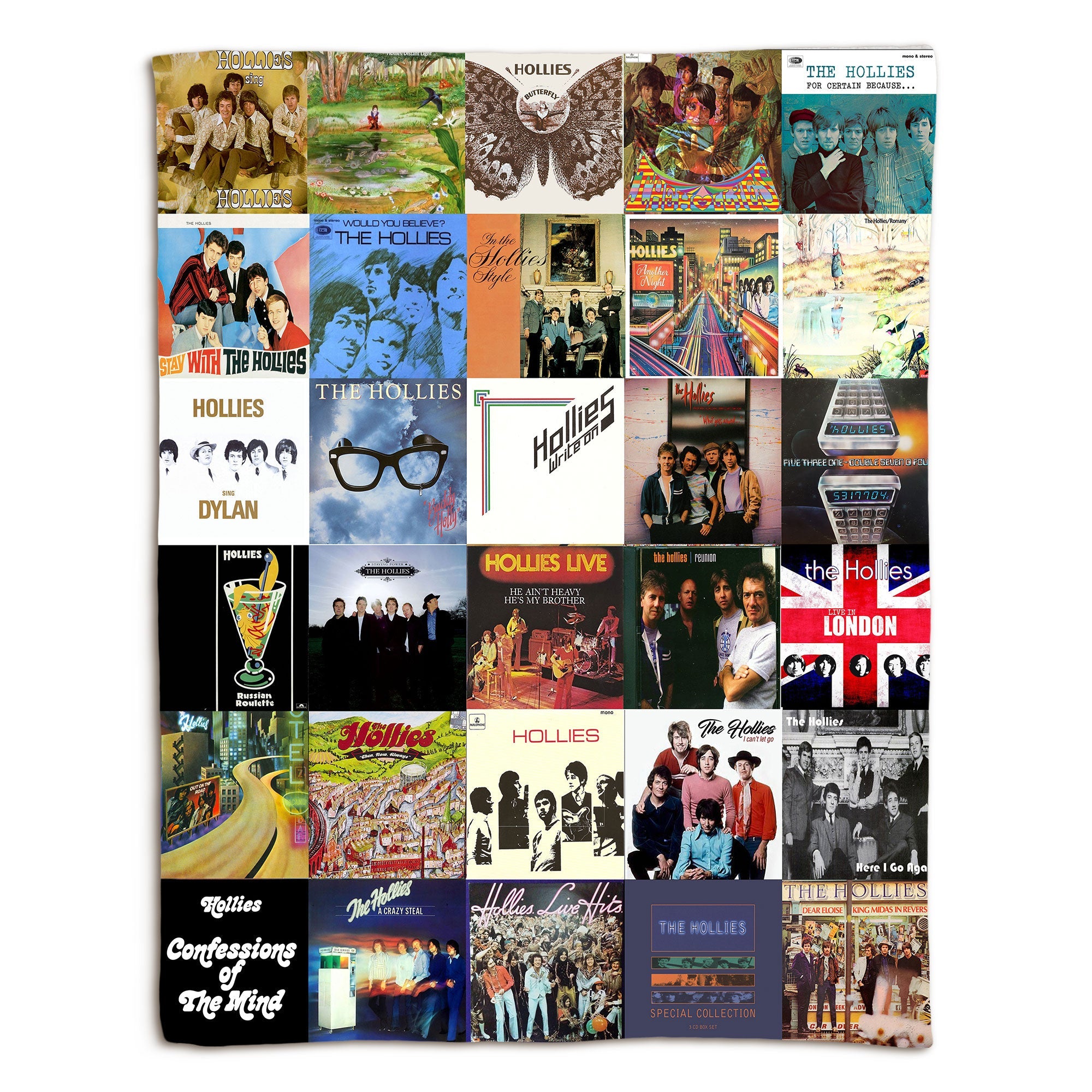 The Hollies Sherpa Blanket A Classic Harmony of Nostalgic Album Art