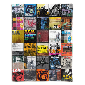 R.E.M. Sherpa Blanket Classic Album Cover Collage Gift for Indie & Alt-Rock Fans