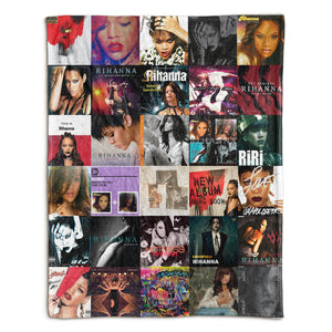 Rihanna Sherpa Blanket A Bold, Iconic Tribute for True Navy Fans