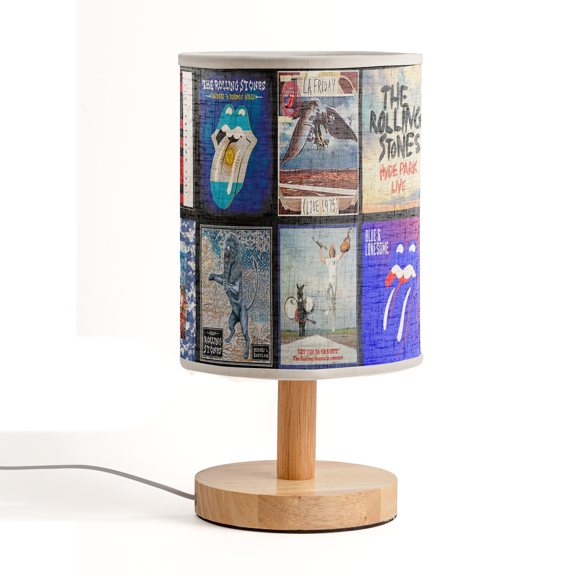 The Rolling Stones Album Cover Fabric Lamp Rock & Roll Home Décor