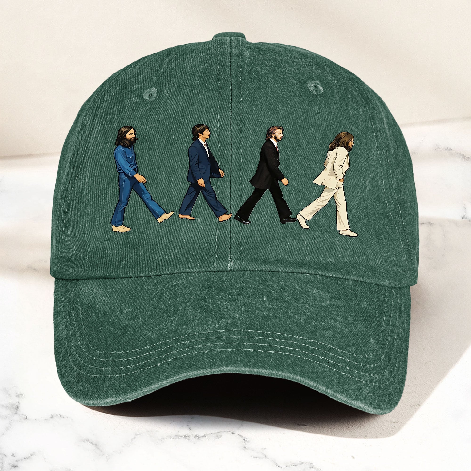 Abbey Road Denim Dad Cap Iconic Walk Design ( With BOX)