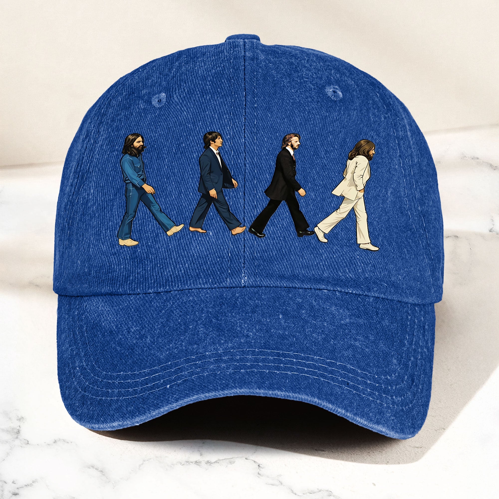 Abbey Road Denim Dad Cap Iconic Walk Design ( With BOX)