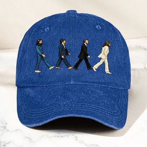 Abbey Road Denim Dad Cap Iconic Walk Design ( With BOX)