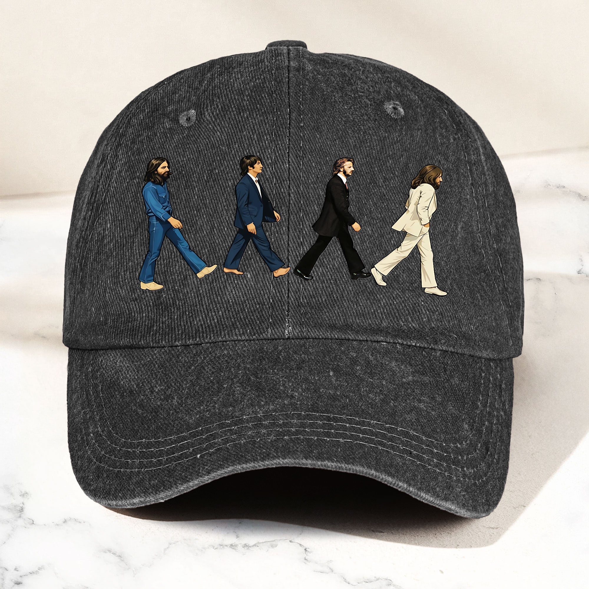 Abbey Road Denim Dad Cap Iconic Walk Design ( With BOX)