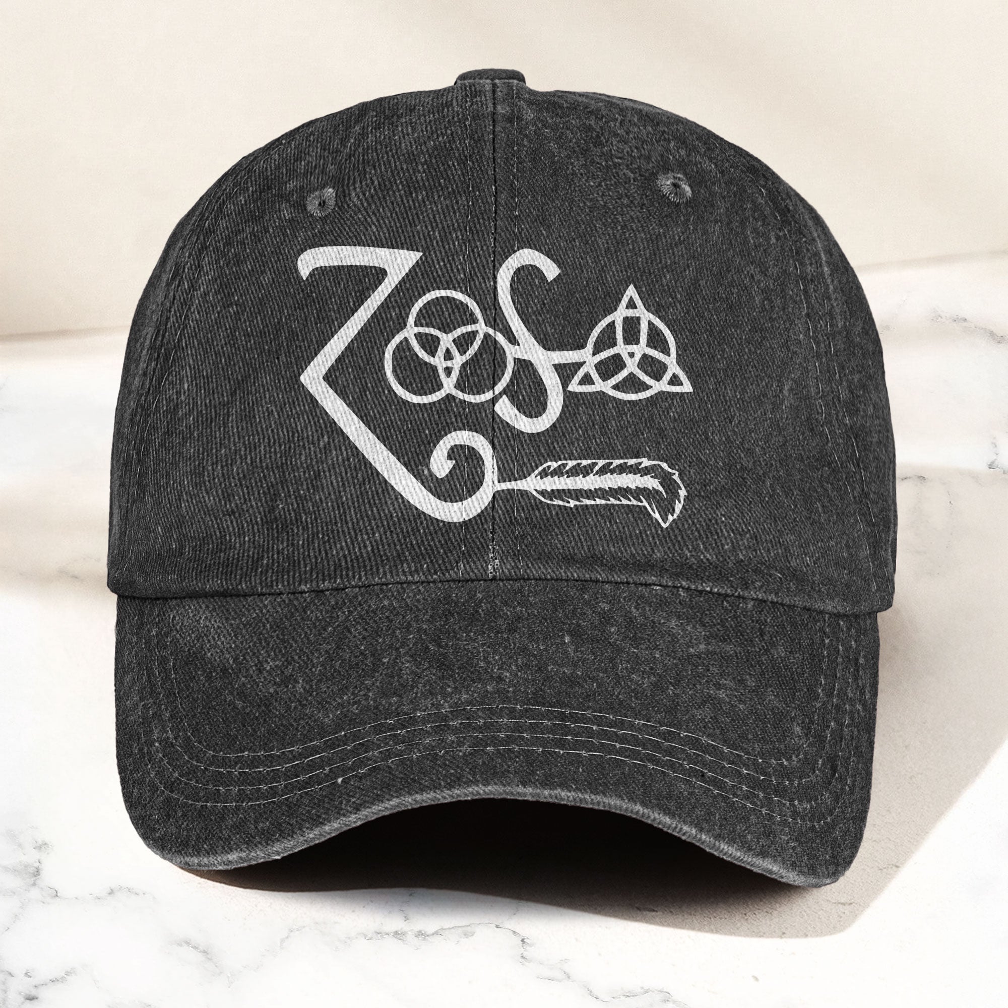 Led Zeppelin Denim Cap Retro Classic Rock Music Inspired Dad Hat (With Box)