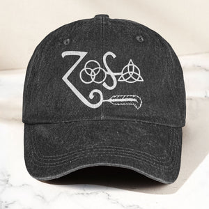 Led Zeppelin Denim Cap Retro Classic Rock Music Inspired Dad Hat (With Box)