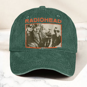 Radiohead Vintage Band Photo Denim Dad Cap Classic Alternative Rock Hat