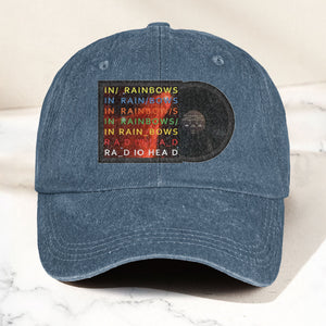 Radiohead In Rainbows Denim Dad Cap Vintage Washed Alternative Rock Hat