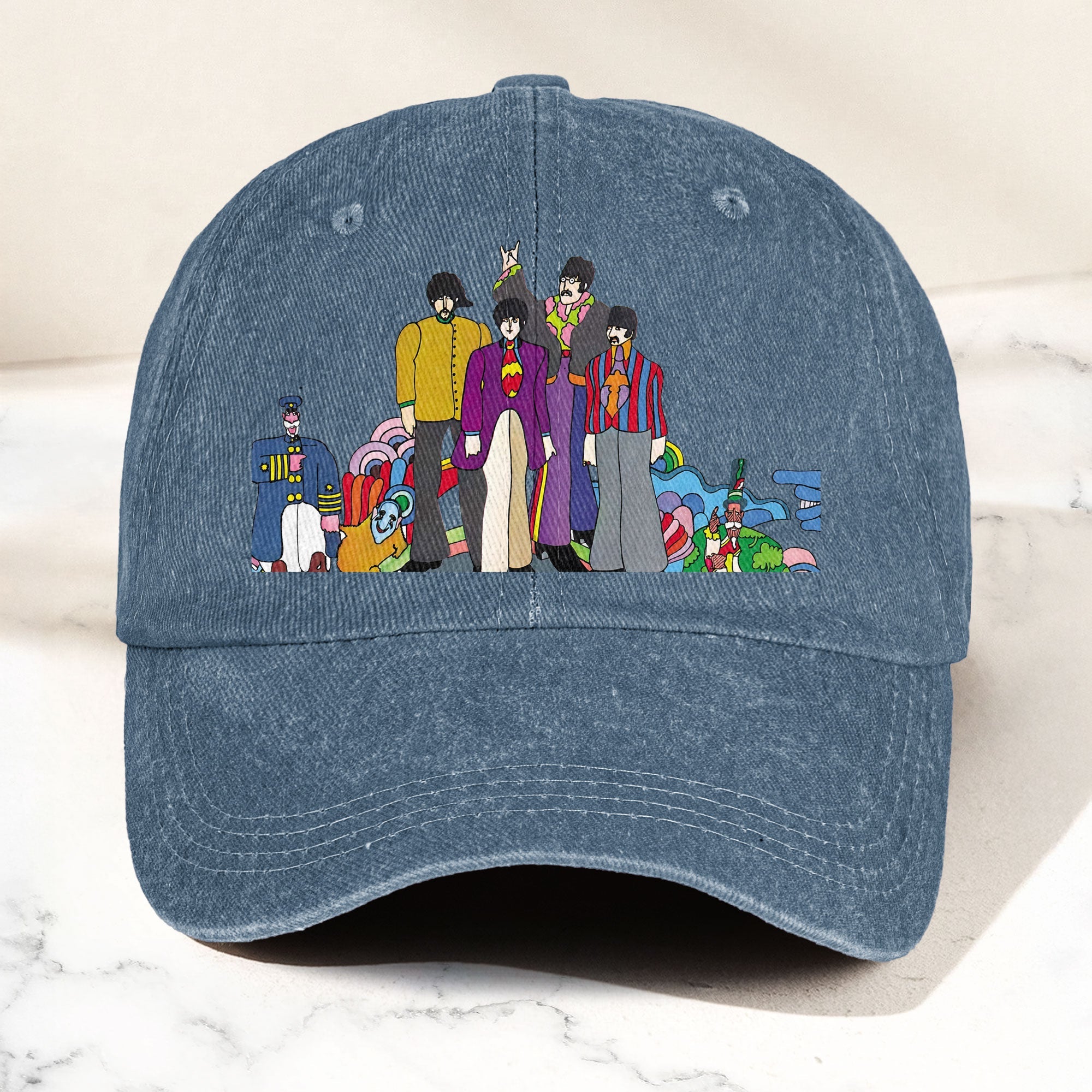 The Beatles Denim Dad Cap Sgt. Pepper’s Lonely Hearts Club Band Design (With BOX)