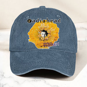 Radiohead Pablo Honey Denim Dad Cap Vintage Washed Alternative Rock Hat