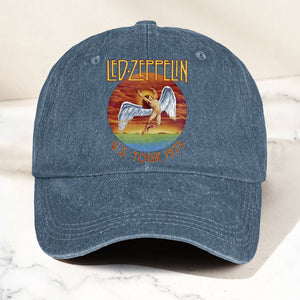 Led Zeppelin Denim Dad Cap U.S. Tour 1975 Vintage Angel Design ( With BOX)