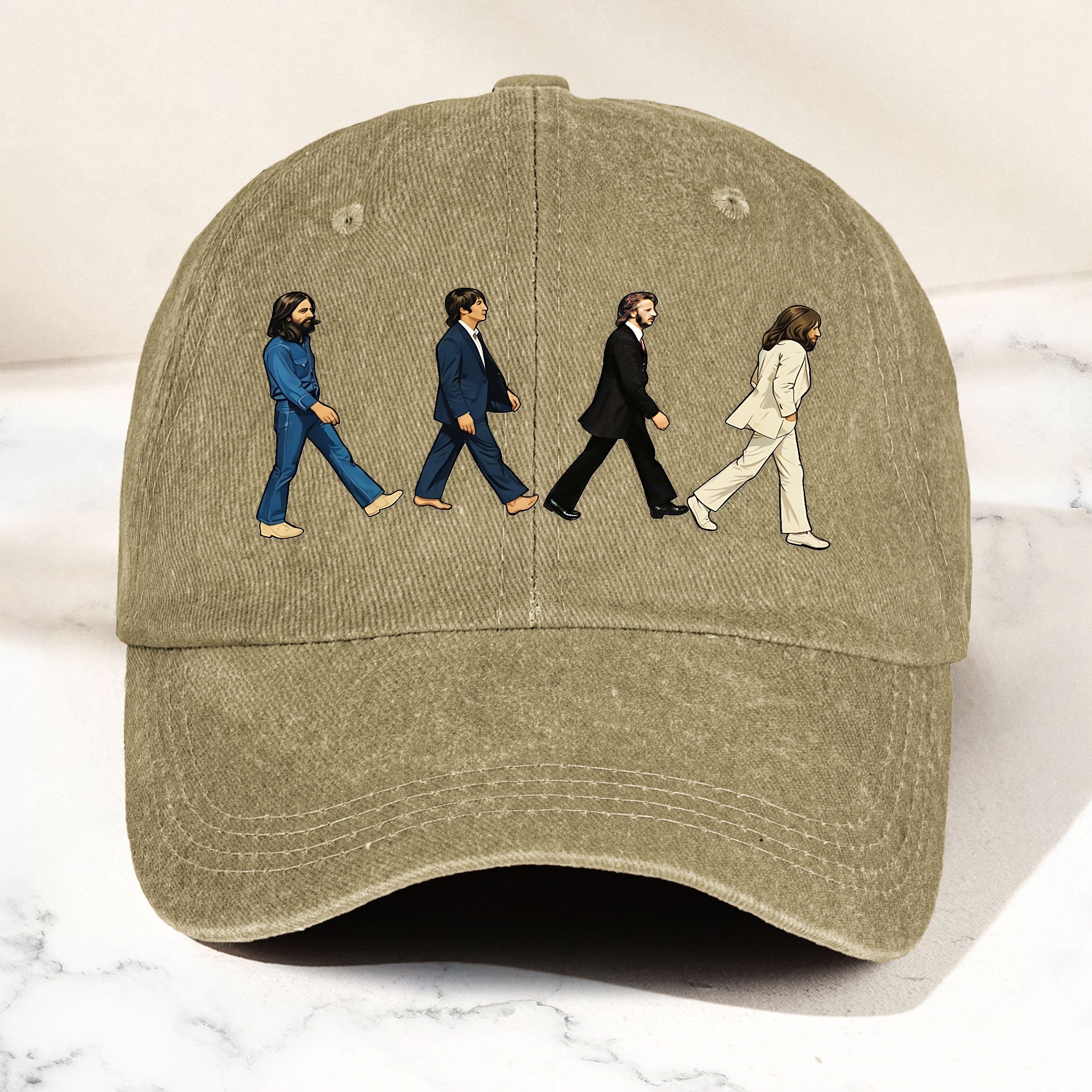 Abbey Road Denim Dad Cap Iconic Walk Design ( With BOX)