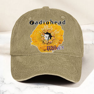 Radiohead Pablo Honey Denim Dad Cap Vintage Washed Alternative Rock Hat