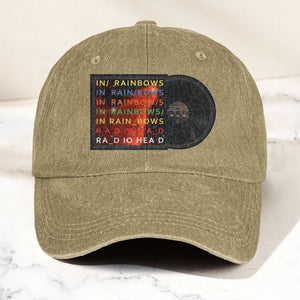 Radiohead In Rainbows Denim Dad Cap Vintage Washed Alternative Rock Hat