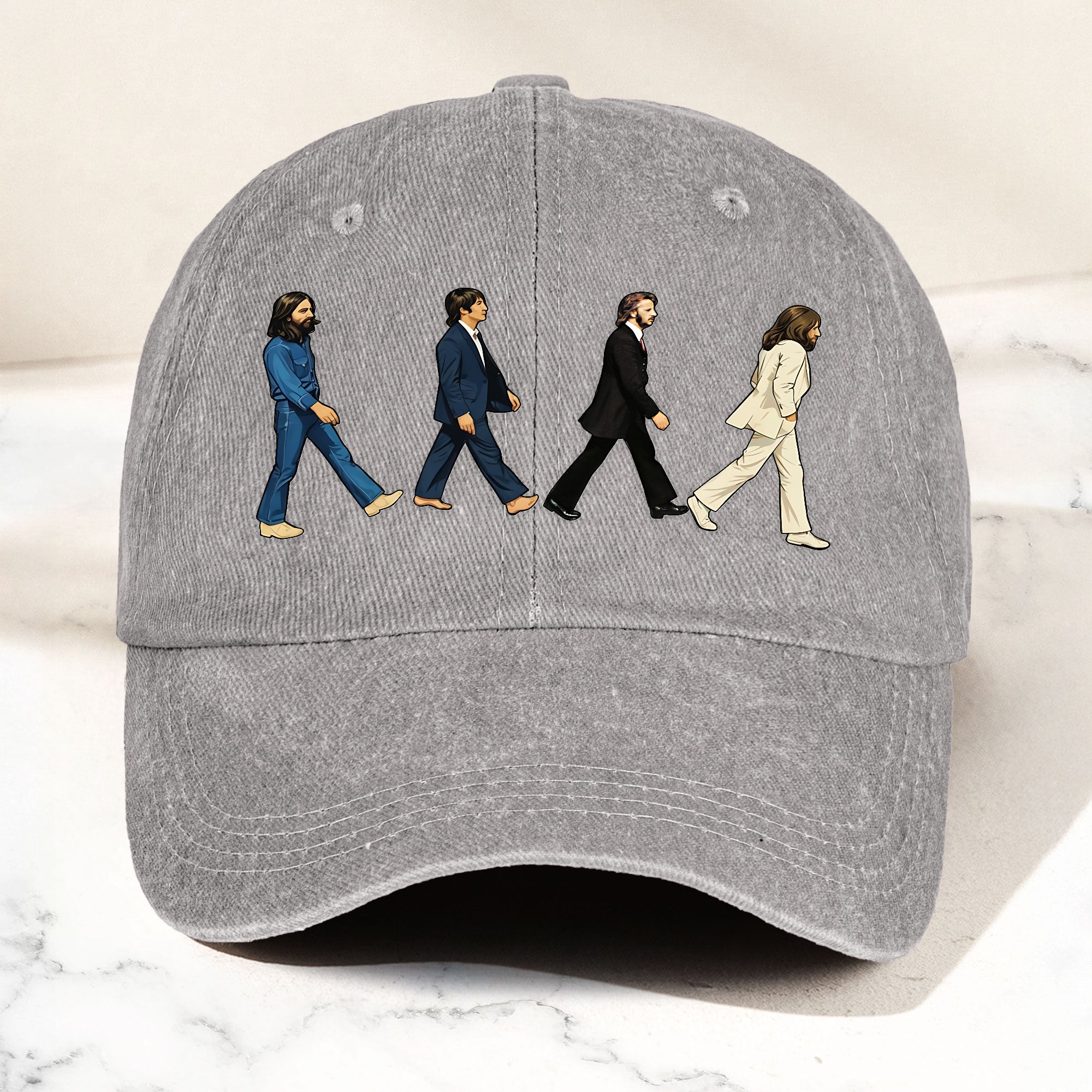 Abbey Road Denim Dad Cap Iconic Walk Design ( With BOX)