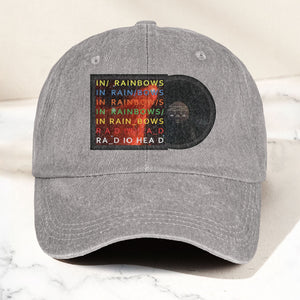 Radiohead In Rainbows Denim Dad Cap Vintage Washed Alternative Rock Hat