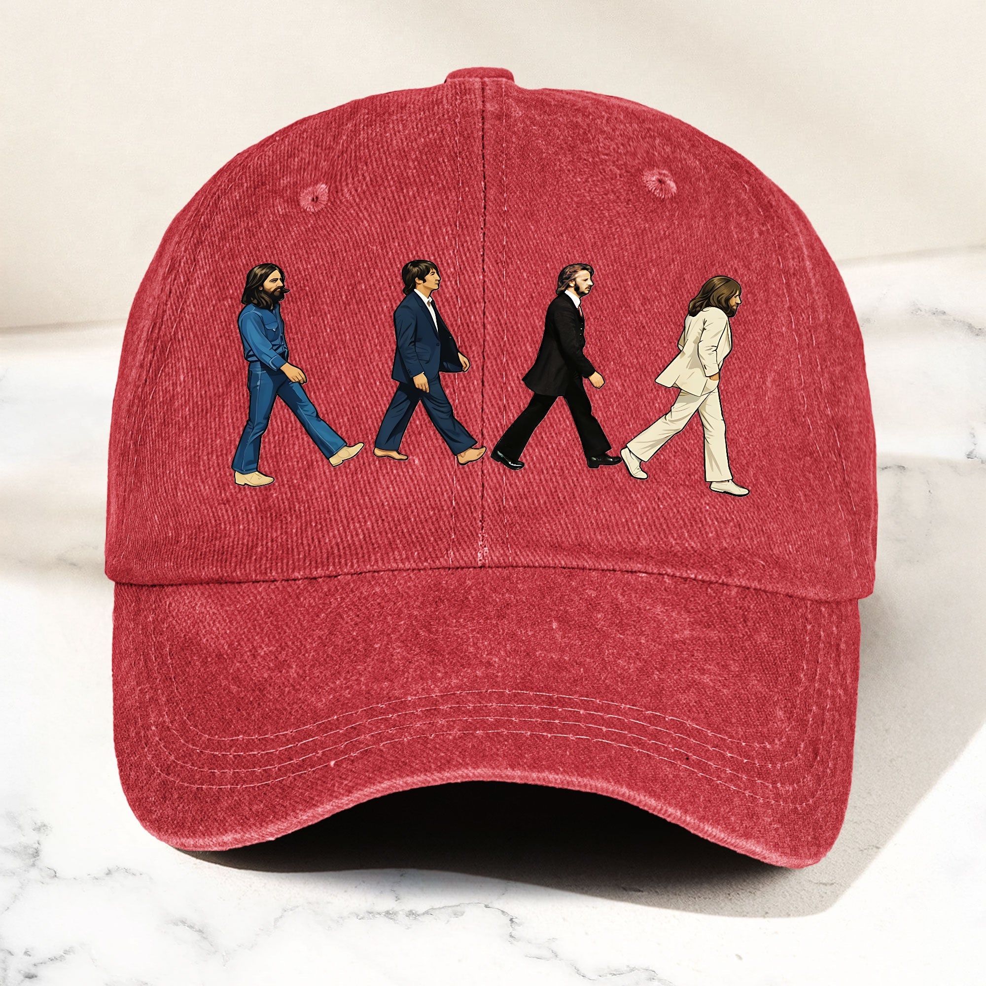 Abbey Road Denim Dad Cap Iconic Walk Design ( With BOX)