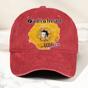 Radiohead Pablo Honey Denim Dad Cap Vintage Washed Alternative Rock Hat