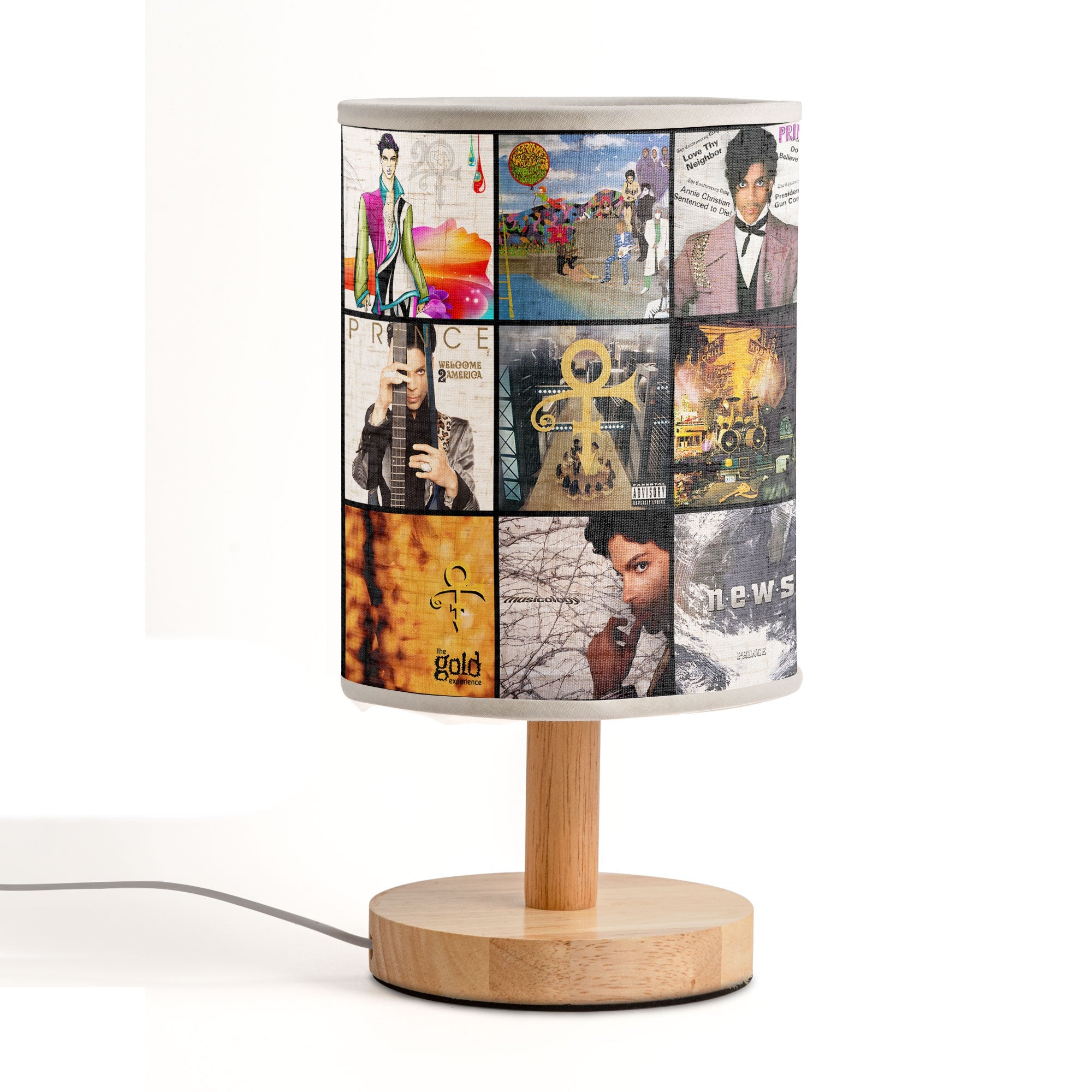 Purple Rain Glow Prince Album Fabric Lamp