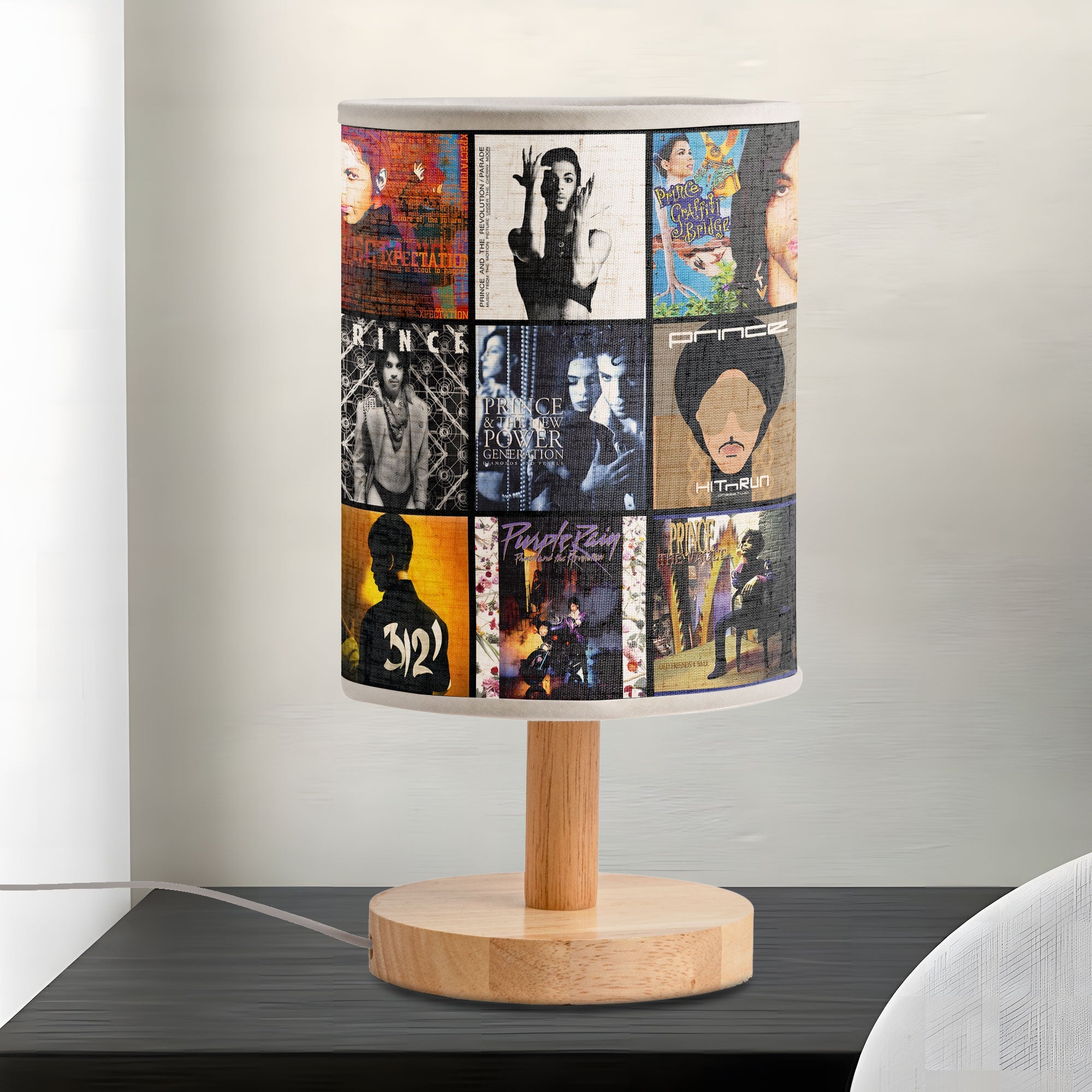 Purple Rain Glow Prince Album Fabric Lamp