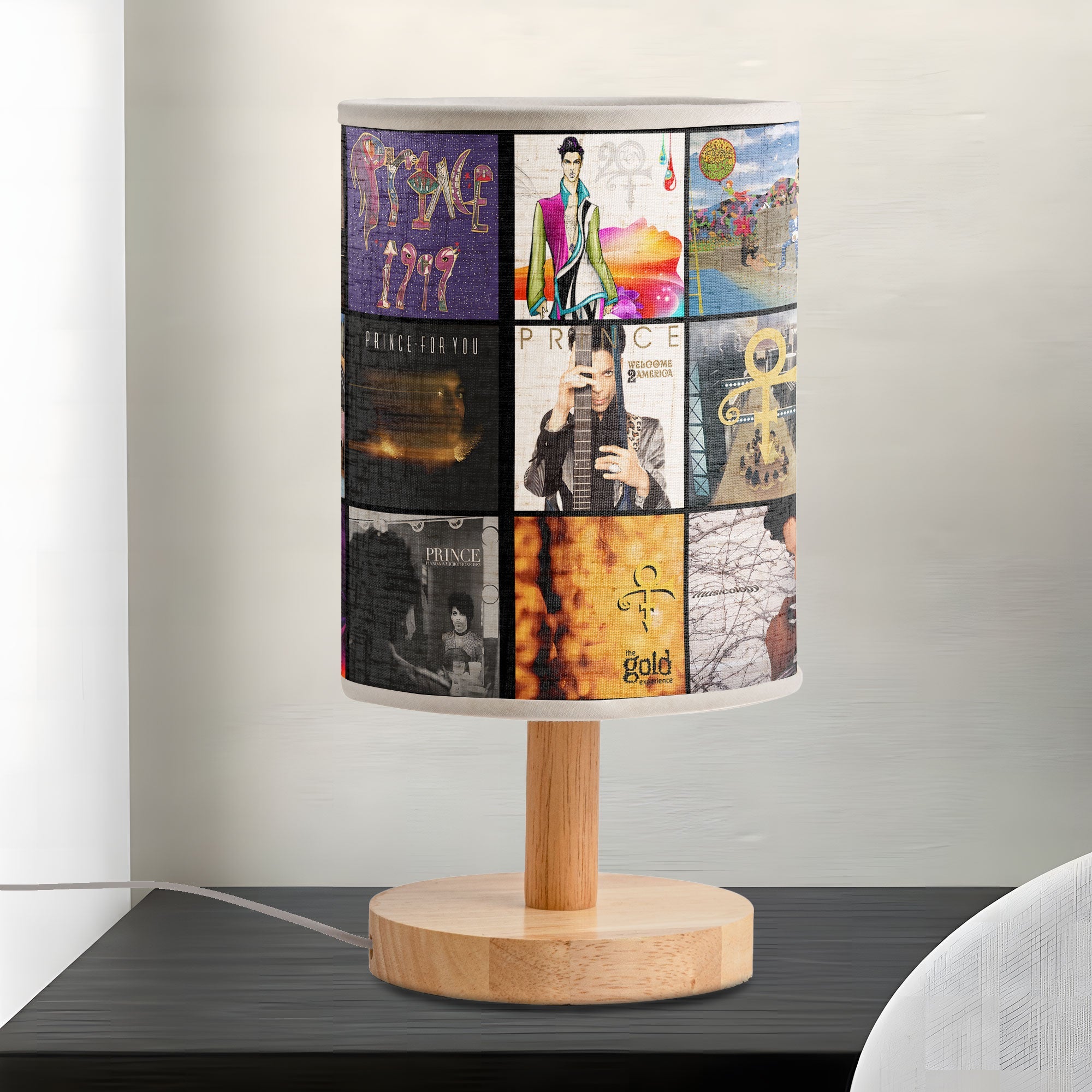 Purple Rain Glow Prince Album Fabric Lamp