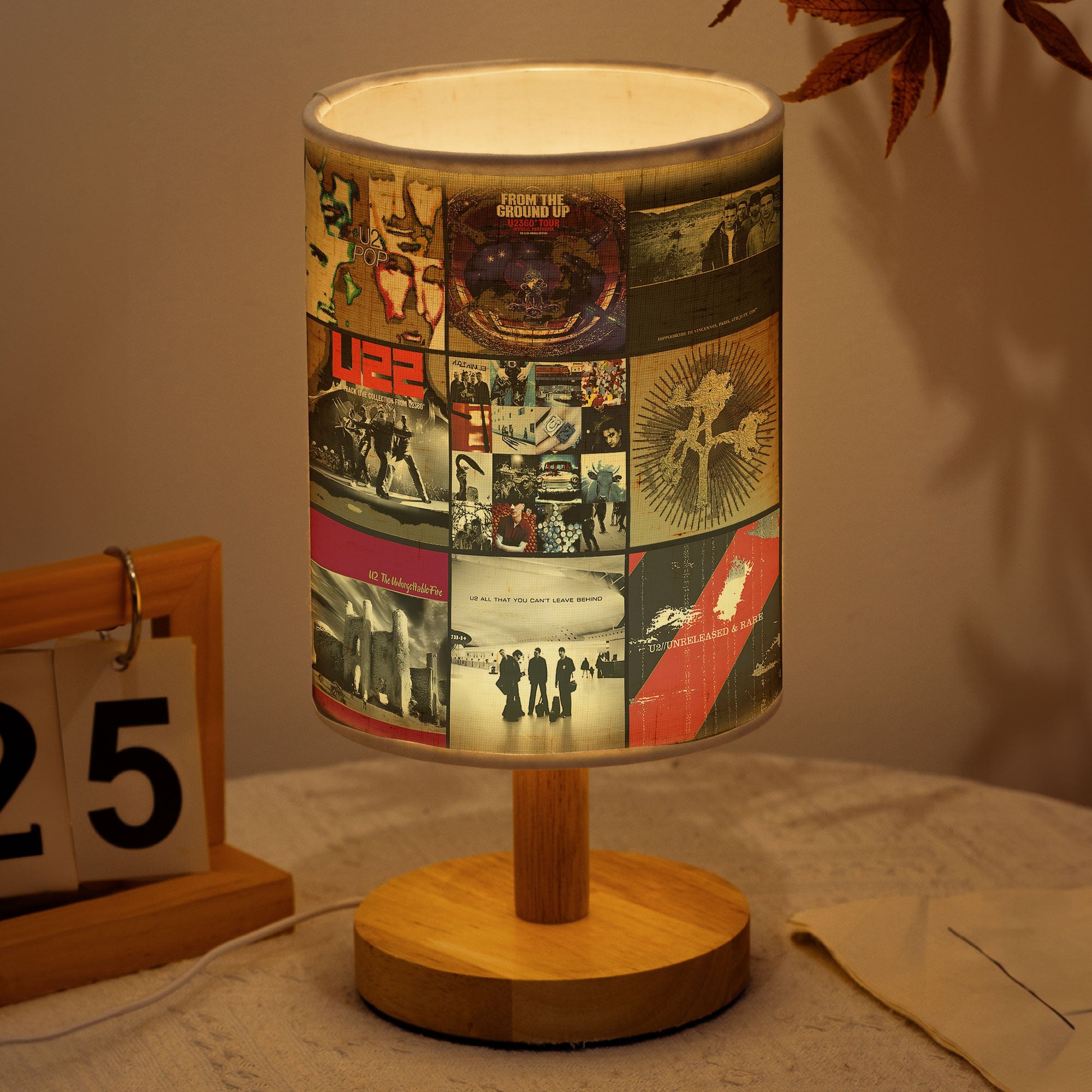 The Joshua Tree Glow U2 Album Art Fabric Lamp