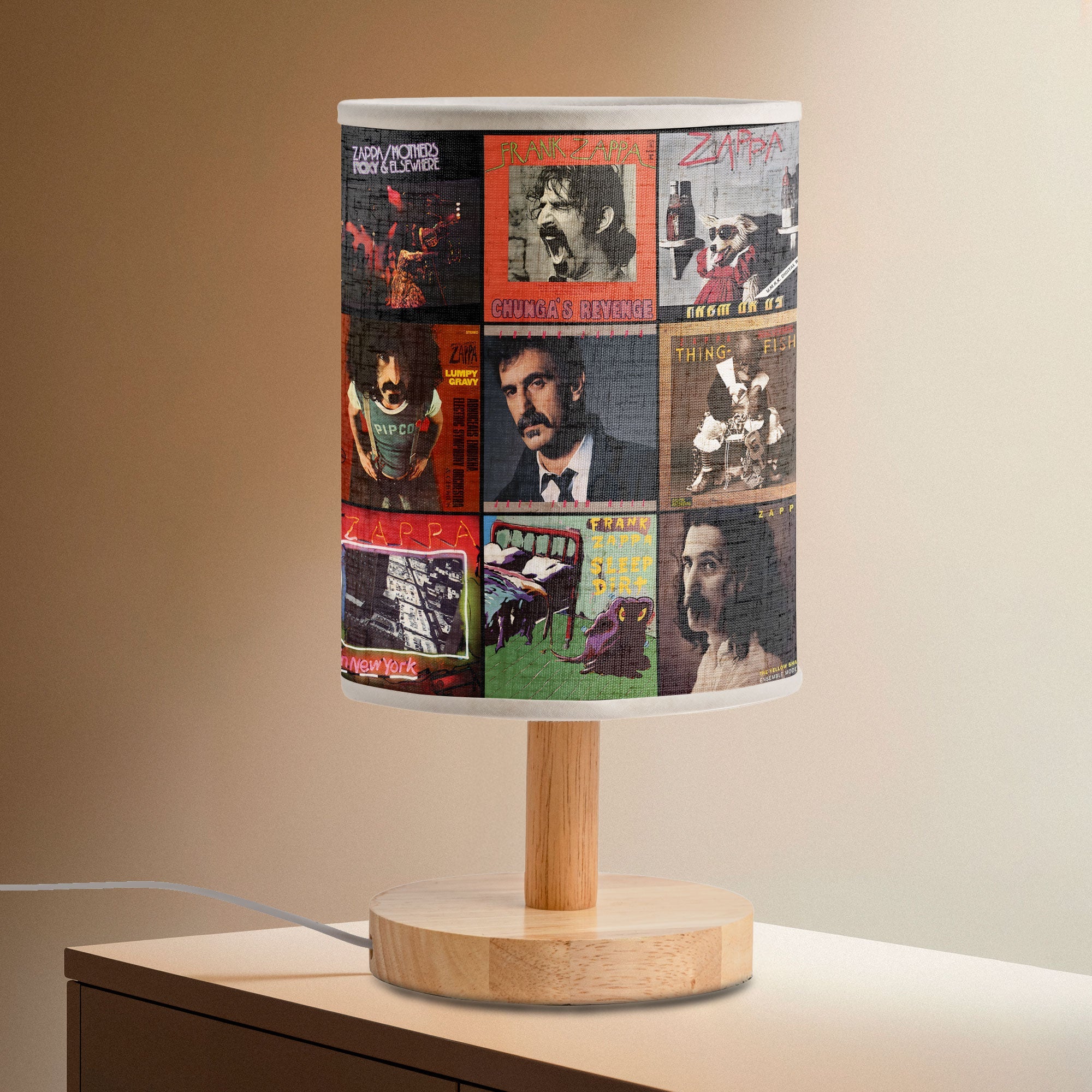 Frank Zappa Fabric Lamp A Warm Glow of Iconic Album Art