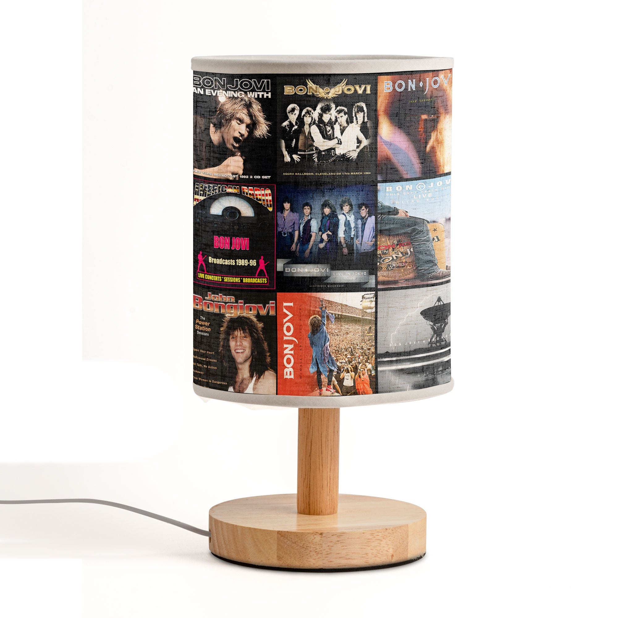 Livin’ on a Light Bon Jovi Album Art Fabric Lamp