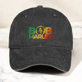 Bob Marley Denim Dad Cap Rasta Color Portrait Logo Design ( With BOX)