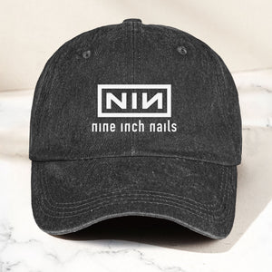 Nine Inch Nails Denim Dad Cap Classic NIN Logo Design ( With BOX)