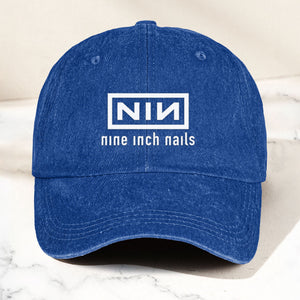 Nine Inch Nails Denim Dad Cap Classic NIN Logo Design ( With BOX)