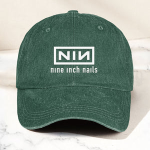 Nine Inch Nails Denim Dad Cap Classic NIN Logo Design ( With BOX)