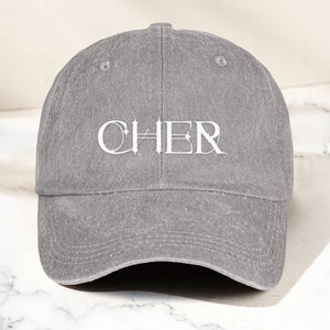 Cher Denim Dad Cap Classic Icon Logo Design ( With BOX)