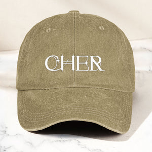 Cher Denim Dad Cap Classic Icon Logo Design ( With BOX)