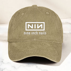 Nine Inch Nails Denim Dad Cap Classic NIN Logo Design ( With BOX)