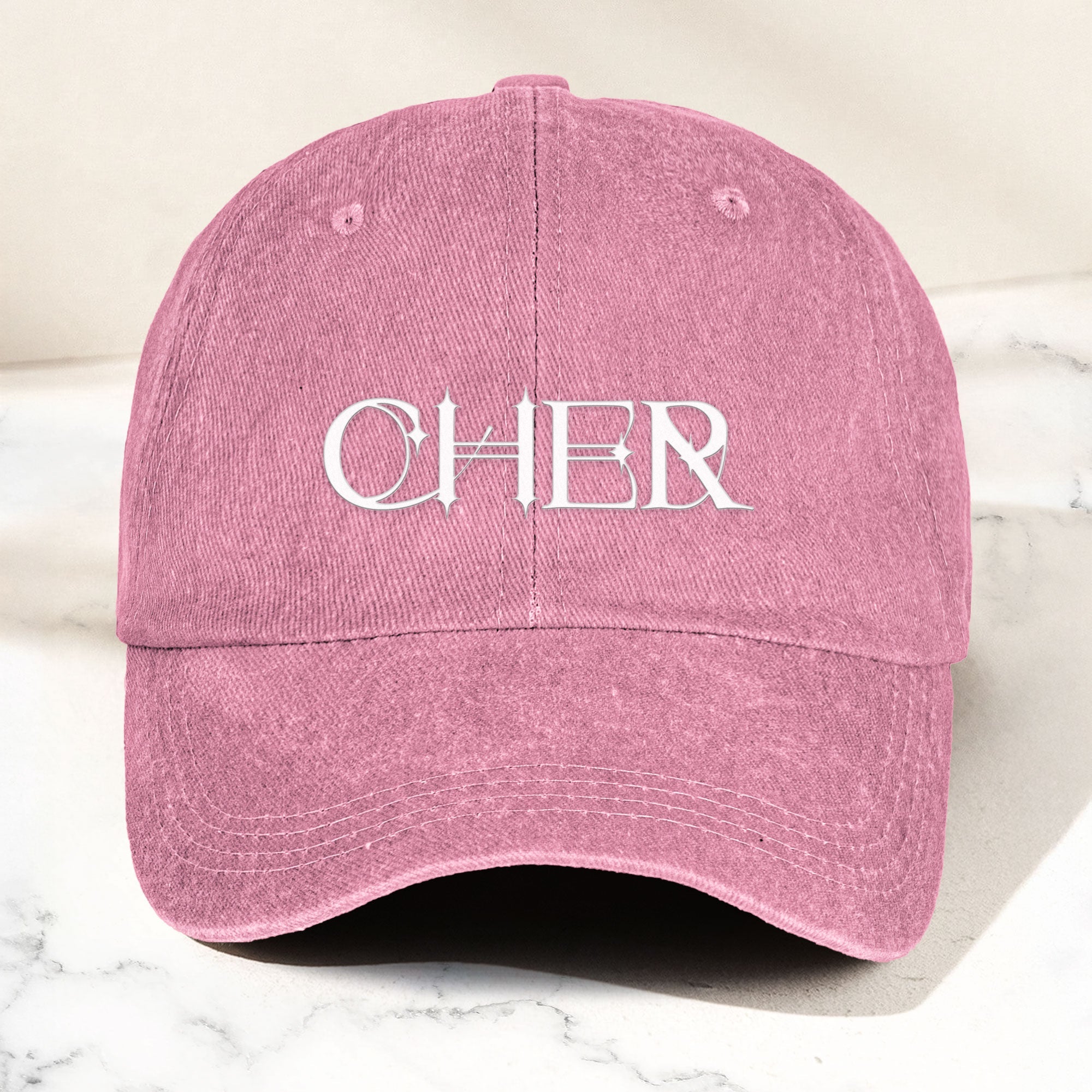 Cher Denim Dad Cap Classic Icon Logo Design ( With BOX)
