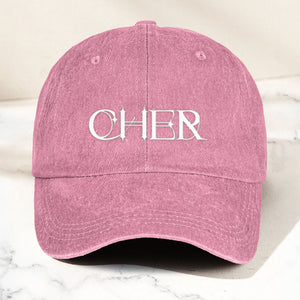 Cher Denim Dad Cap Classic Icon Logo Design ( With BOX)