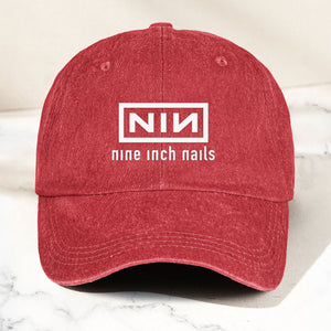 Nine Inch Nails Denim Dad Cap Classic NIN Logo Design ( With BOX)