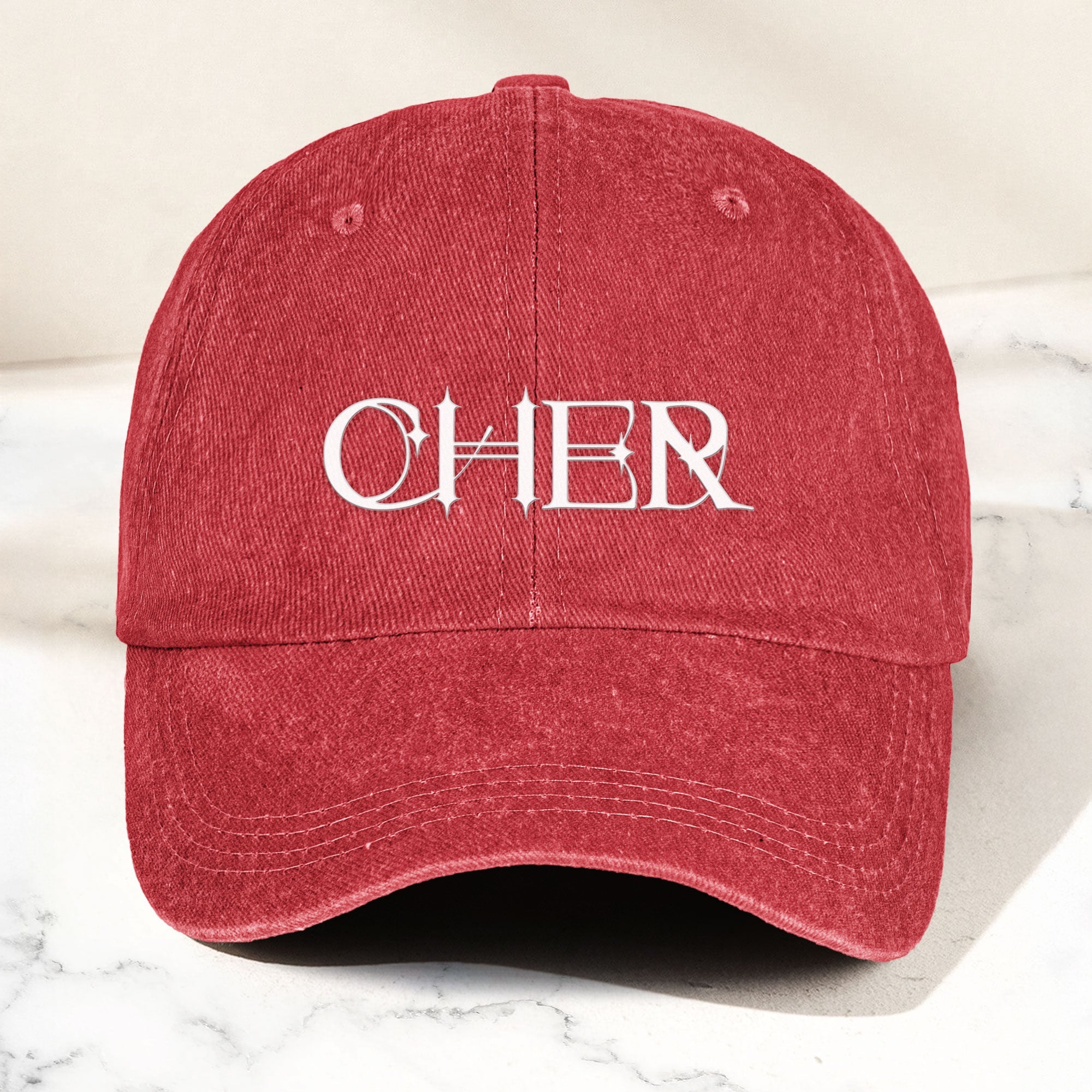 Cher Denim Dad Cap Classic Icon Logo Design ( With BOX)