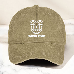 Radiohead Denim Dad Cap Modified Bear Logo Design ( With BOX)