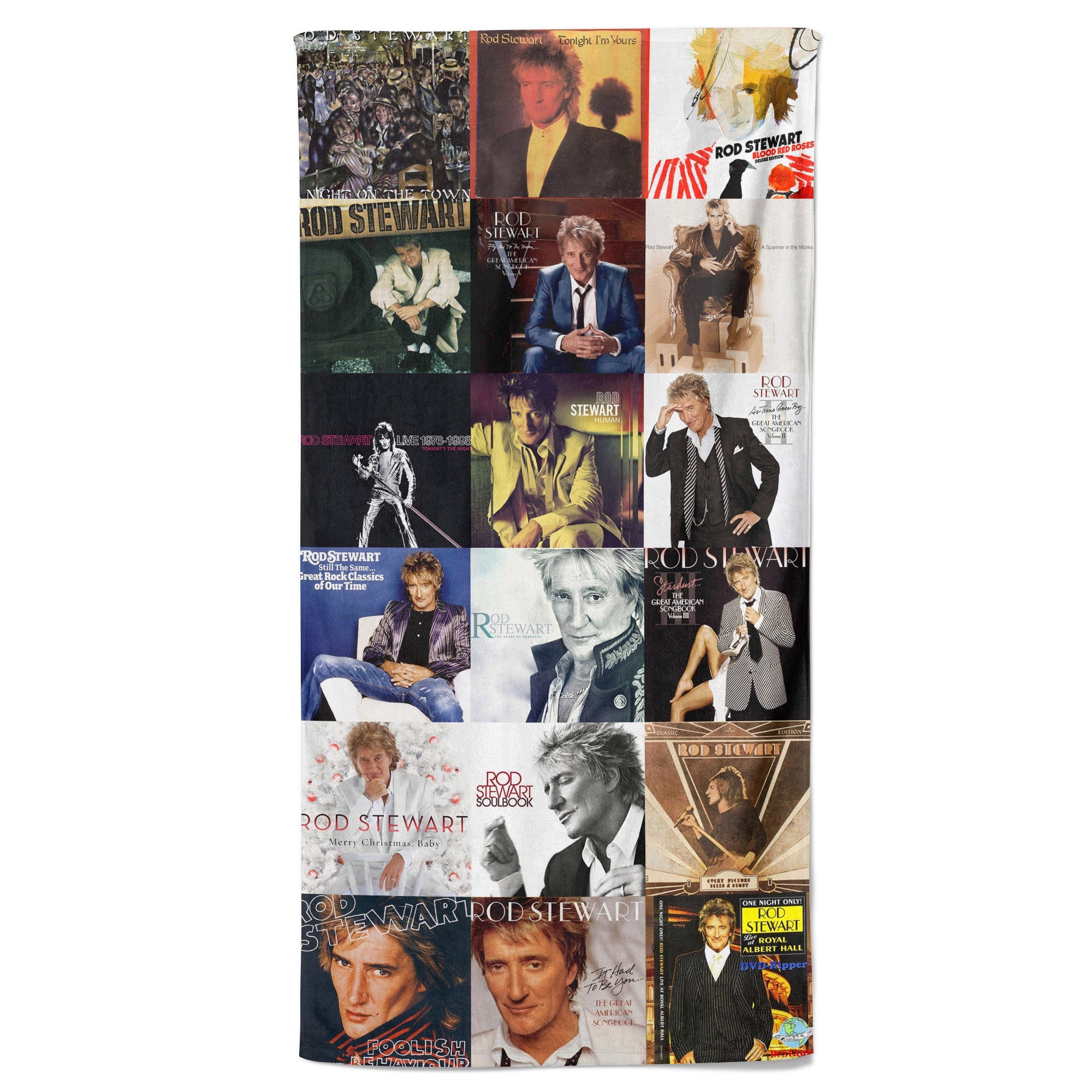 Rod Stewart Beach Towel Album Cover Collage Classic Rock Towel