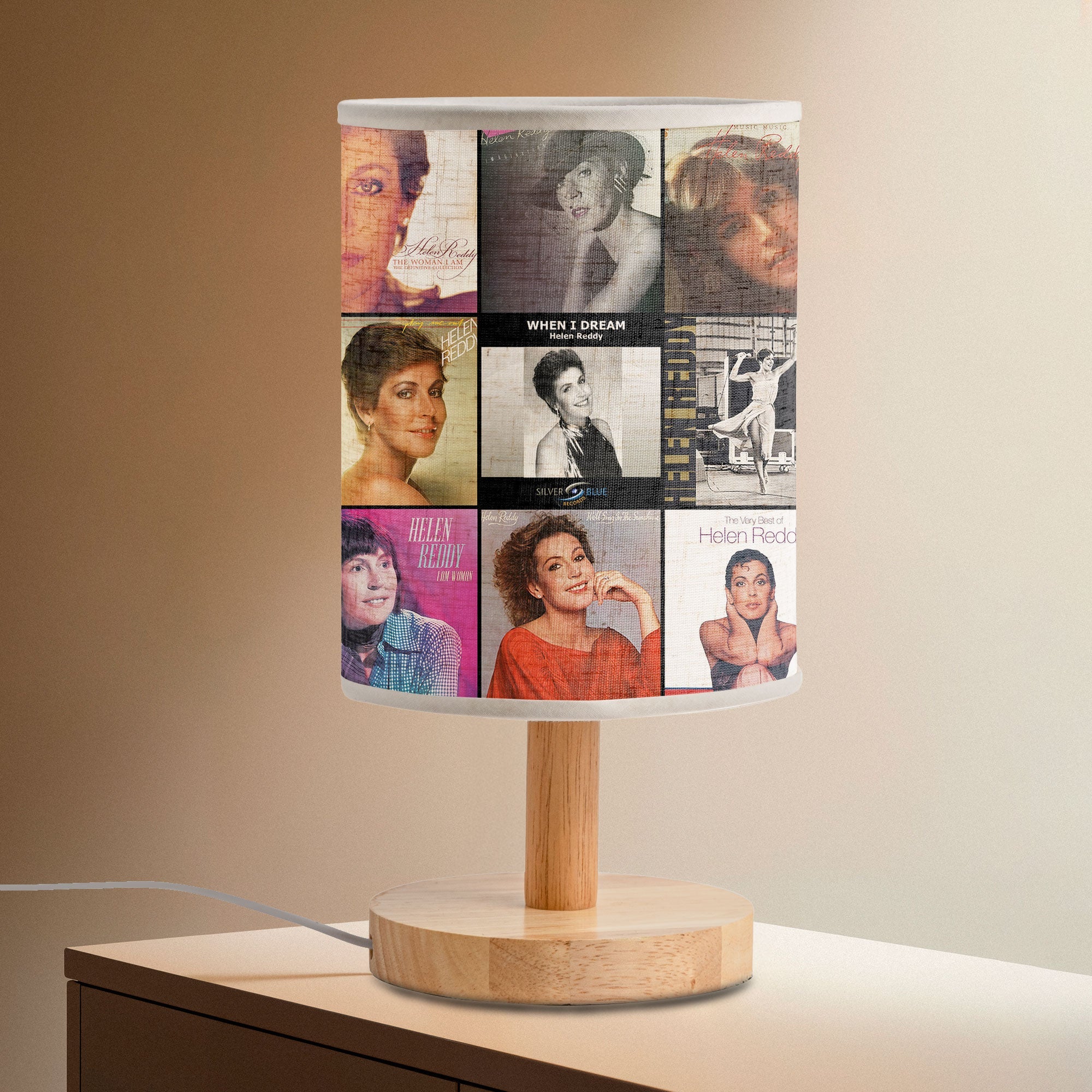 Helen Reddy Album Cover Fabric Lamp
